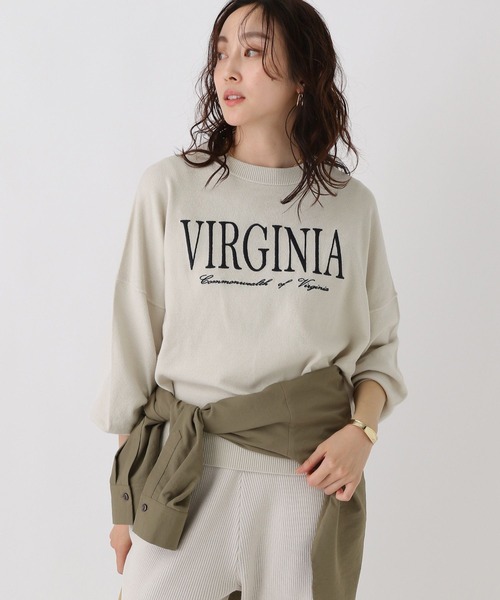 Elura(エルーラ)の「<WEB限定カラーあり>毛玉しらずロゴプルオーバー/571787(Tシャツ/カットソー・レディース・ダークブラウン/グリーン/ネイビー/ブラック/グレイッシュベージュ・FREE)」の9枚目の写真