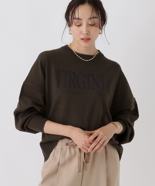 Elura(エルーラ)の「<WEB限定カラーあり>毛玉しらずロゴプルオーバー/571787(Tシャツ/カットソー・レディース・ダークブラウン/グリーン/ネイビー/ブラック/グレイッシュベージュ・FREE)」の13枚目の写真