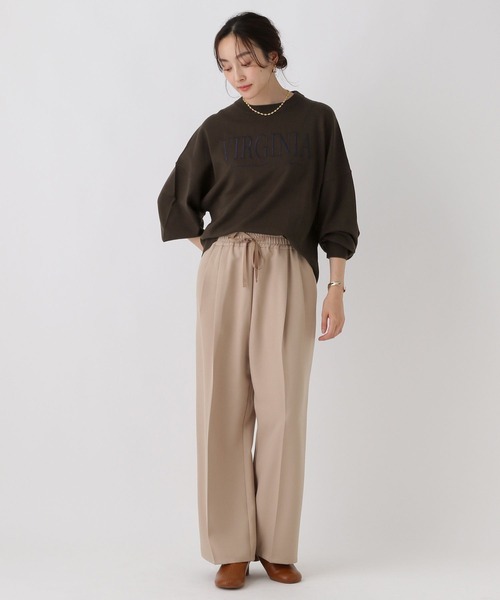 Elura(エルーラ)の「<WEB限定カラーあり>毛玉しらずロゴプルオーバー/571787(Tシャツ/カットソー・レディース・ダークブラウン/グリーン/ネイビー/ブラック/グレイッシュベージュ・FREE)」の20枚目の写真