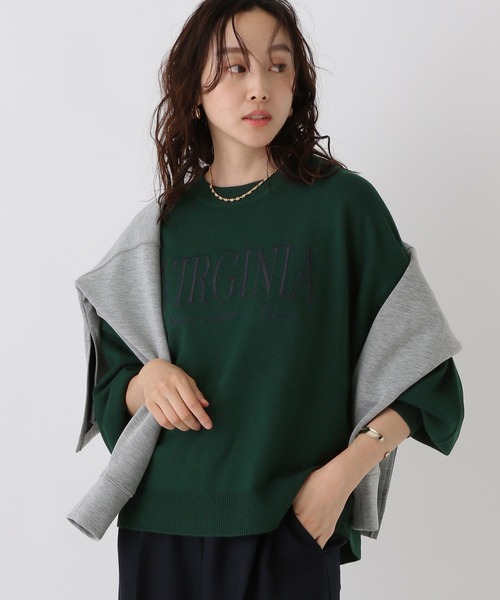 Elura(エルーラ)の「<WEB限定カラーあり>毛玉しらずロゴプルオーバー/571787(Tシャツ/カットソー・レディース・ダークブラウン/グリーン/ネイビー/ブラック/グレイッシュベージュ・FREE)」の22枚目の写真