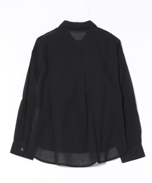 DISCOAT（ディスコート）の「WEB限定綿シアー長袖シャツ（シャツ/ブラウス・レディース・ブラック/ベージュ/ブラウン/アイボリー・FREE）」の5枚目の写真