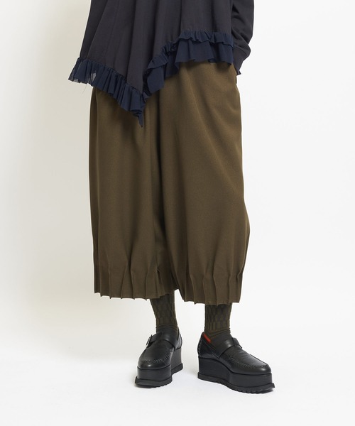 gomme(ゴム)の「ウォームPツイル ジャムタックパンツ(その他パンツ・レディース・ブラック/カーキ/パープル・MEDIUM)」の3枚目の写真