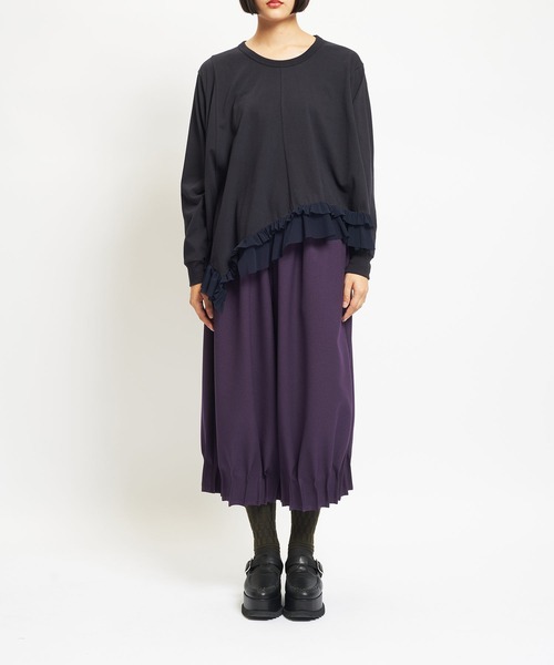 gomme(ゴム)の「ウォームPツイル ジャムタックパンツ(その他パンツ・レディース・ブラック/カーキ/パープル・MEDIUM)」の7枚目の写真