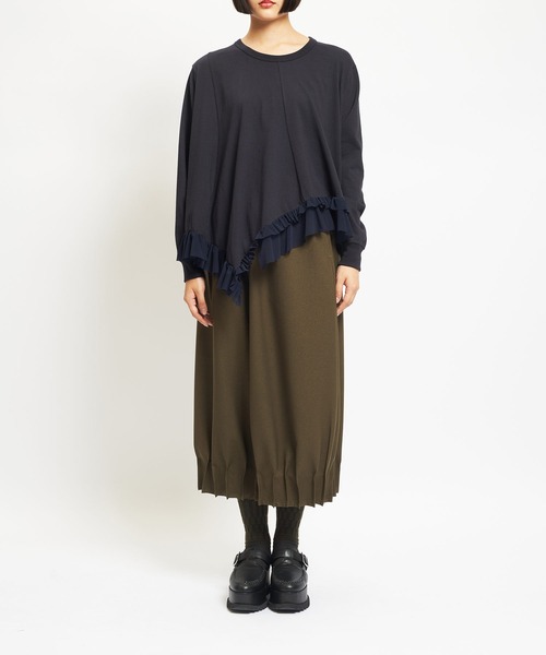 gomme(ゴム)の「ウォームPツイル ジャムタックパンツ(その他パンツ・レディース・ブラック/カーキ/パープル・MEDIUM)」の12枚目の写真