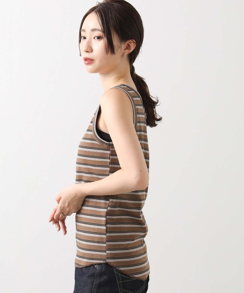 Gready Brilliant(グレディブリリアン)の「ランダムリブボーダータンク(タンクトップ・レディース・ブラック系/ブラウン系・FREE)」の21枚目の写真