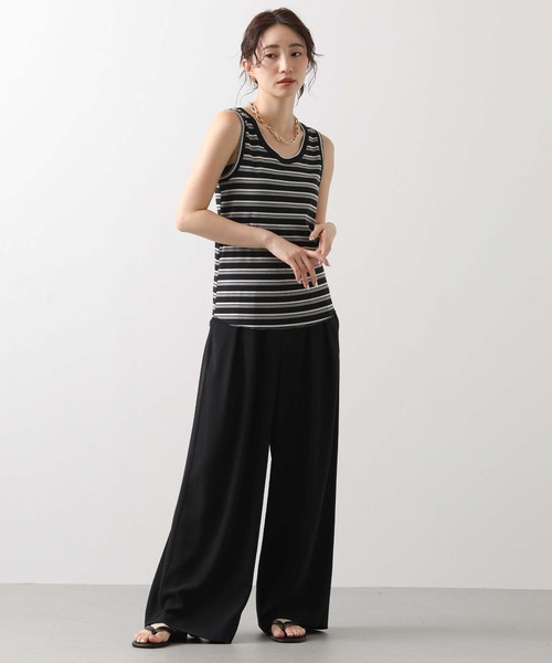 Gready Brilliant(グレディブリリアン)の「ランダムリブボーダータンク(タンクトップ・レディース・ブラック系/ブラウン系・FREE)」の7枚目の写真