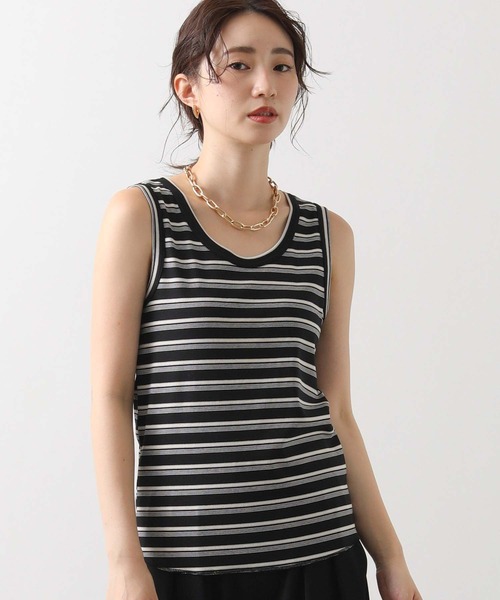 Gready Brilliant(グレディブリリアン)の「ランダムリブボーダータンク(タンクトップ・レディース・ブラック系/ブラウン系・FREE)」の8枚目の写真