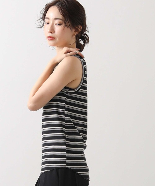 Gready Brilliant(グレディブリリアン)の「ランダムリブボーダータンク(タンクトップ・レディース・ブラック系/ブラウン系・FREE)」の9枚目の写真