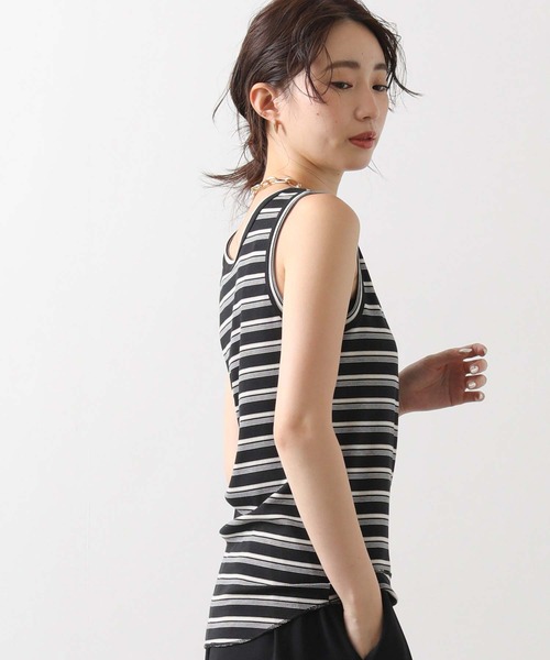 Gready Brilliant(グレディブリリアン)の「ランダムリブボーダータンク(タンクトップ・レディース・ブラック系/ブラウン系・FREE)」の11枚目の写真