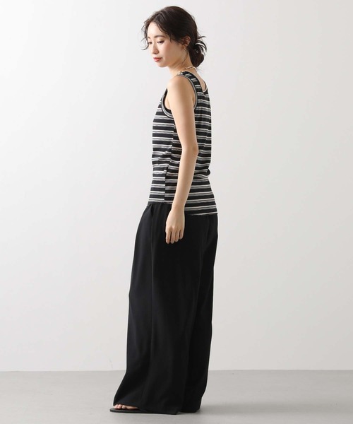 Gready Brilliant(グレディブリリアン)の「ランダムリブボーダータンク(タンクトップ・レディース・ブラック系/ブラウン系・FREE)」の4枚目の写真