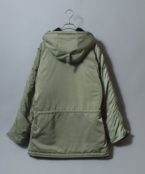 ANPAS(アンパス)の「Poly Twill Military Parka N-3B Type Jacket/ポリツイルN-3B ミリタリージャケット ナイロンジャケット パーカー メンズ レディース アウター(ミリタリージャケット・メンズ・ブラック/カーキ・M/L/LL)」の10枚目の写真