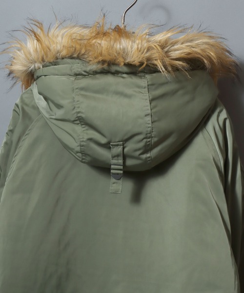 ANPAS(アンパス)の「Poly Twill Military Parka N-3B Type Jacket/ポリツイルN-3B ミリタリージャケット ナイロンジャケット パーカー メンズ レディース アウター(ミリタリージャケット・メンズ・ブラック/カーキ・M/L/LL)」の20枚目の写真
