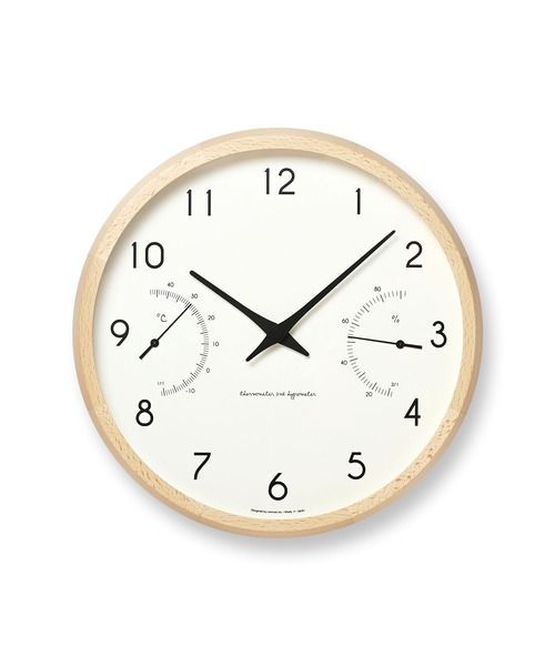 Lemnos（レムノス）の「Lemnos（レムノス）Campagne air 掛け時計・温湿度計付（掛け時計・レディース・ブラウン/ナチュラル・ONE SIZE）」の3枚目の写真
