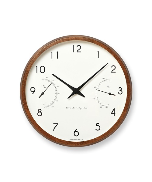 Lemnos（レムノス）の「Lemnos（レムノス）Campagne air 掛け時計・温湿度計付（掛け時計・レディース・ブラウン/ナチュラル・ONE SIZE）」の5枚目の写真
