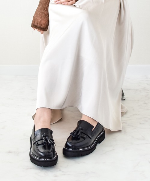 Bridget Birkin(ブリジットバーキン)の「【Bridget Birkin】撥水ステッチタッセルローファー(551667)(ローファー・レディース・ブラック系その他/ブラック・23/23.5/24/24.5/22.5)」の10枚目の写真