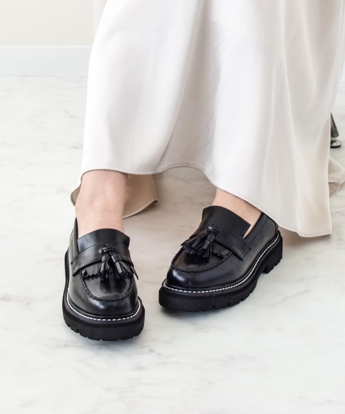 Bridget Birkin(ブリジットバーキン)の「【Bridget Birkin】撥水ステッチタッセルローファー(551667)(ローファー・レディース・ブラック系その他/ブラック・23/23.5/24/24.5/22.5)」の12枚目の写真