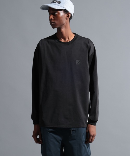 NUMERALS（ヌメラルズ）の「【NUMERALS】ワンポイントロングスリーブTEE（Tシャツ/カットソー・メンズ・ネイビー/オフホワイト/ブラック・MEDIUM/LARGE）」の9枚目の写真