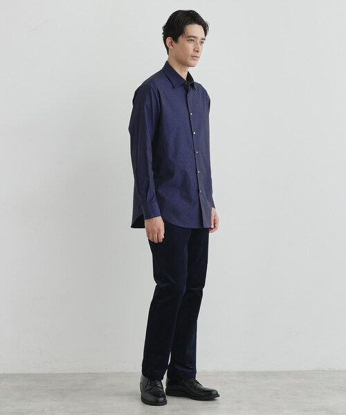 TAKEO KIKUCHI(タケオキクチ)の「ランダムロゴ ドビーシャツ(シャツ/ブラウス・メンズ・ネイビー/モスグリーン・04/03/02)」の13枚目の写真