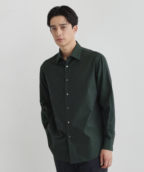 TAKEO KIKUCHI(タケオキクチ)の「ランダムロゴ ドビーシャツ(シャツ/ブラウス・メンズ・ネイビー/モスグリーン・04/03/02)」の16枚目の写真