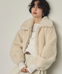 Trish（トリッシュ）の「エコミンクファーショートブルゾン（ブルゾン）」