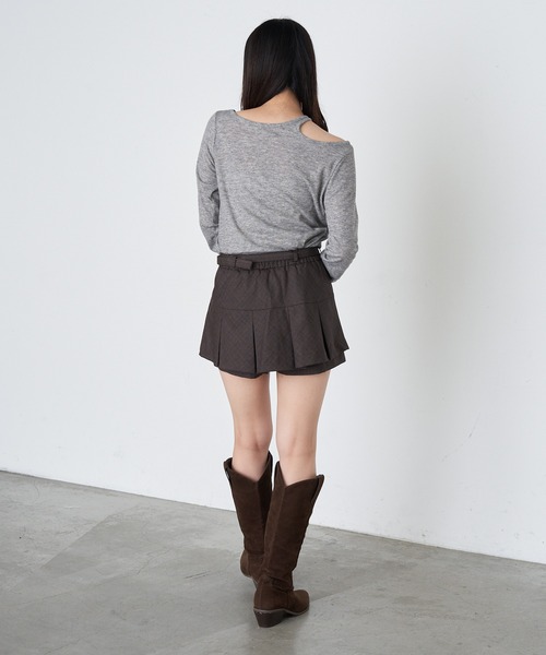 RAY CASSIN(レイカズン)の「デザインシアーロングTシャツ(Tシャツ/カットソー・レディース・カーキ/ブラック/ホワイト/グレー系その他2・FREE)」の7枚目の写真