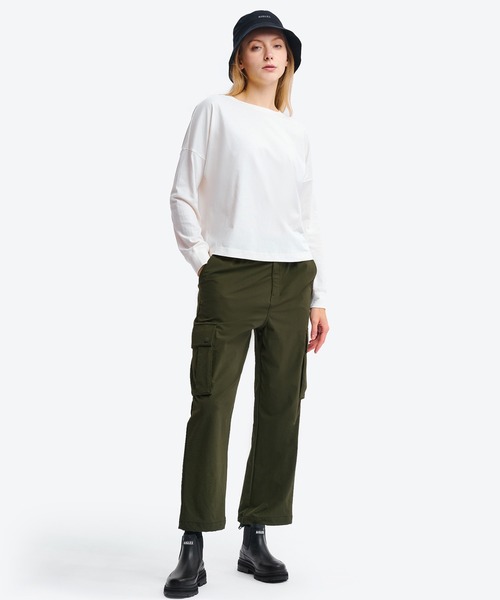 AIGLE（エーグル）の「吸水速乾 抗菌防臭 ロングスリーブTシャツ（Tシャツ/カットソー・レディース・ネイビー/ホワイト/バーガンディー・L/S/M）」の9枚目の写真