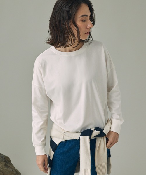 AIGLE（エーグル）の「吸水速乾 抗菌防臭 ロングスリーブTシャツ（Tシャツ/カットソー・レディース・ネイビー/ホワイト/バーガンディー・L/S/M）」の10枚目の写真