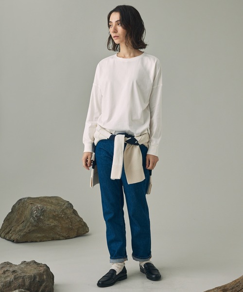 AIGLE（エーグル）の「吸水速乾 抗菌防臭 ロングスリーブTシャツ（Tシャツ/カットソー・レディース・ネイビー/ホワイト/バーガンディー・L/S/M）」の12枚目の写真