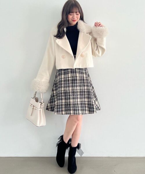 MAJESTIC LEGON（マジェスティックレゴン）の「☆ローヒール取り外しリボンブーツ（ブーツ・レディース・グレイッシュベージュ/ブラック/ホワイト系その他2/ブラック系その他・SMALL/MEDIUM/LARGE/X-LARGE/XXL）」の13枚目の写真