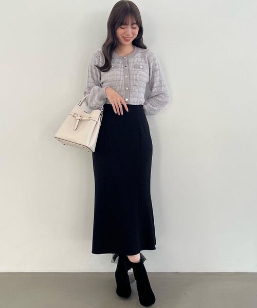 MAJESTIC LEGON（マジェスティックレゴン）の「☆ローヒール取り外しリボンブーツ（ブーツ・レディース・グレイッシュベージュ/ブラック/ホワイト系その他2/ブラック系その他・SMALL/MEDIUM/LARGE/X-LARGE/XXL）」の14枚目の写真