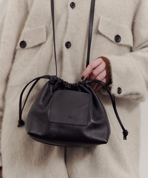 【ONE./ワンドット】 / レザー巾着ショルダーBAG / ONE-006