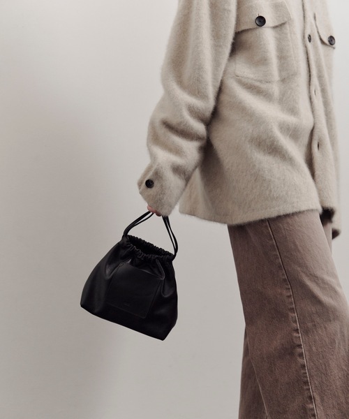 【ONE./ワンドット】 / レザー巾着ショルダーBAG / ONE-006