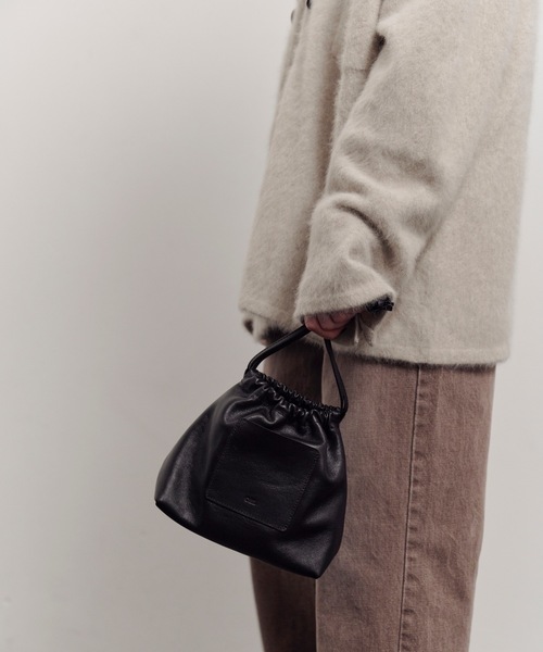 【ONE./ワンドット】 / レザー巾着ショルダーBAG / ONE-006