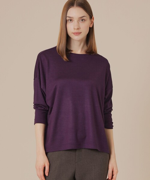 MACKINTOSH LONDON(マッキントッシュ ロンドン)の「ウォッシャブルウールプルオーバー(Tシャツ/カットソー・レディース・ベージュ系その他3/パープル系その他4/ネイビー/グリーン系その他・38)」の4枚目の写真