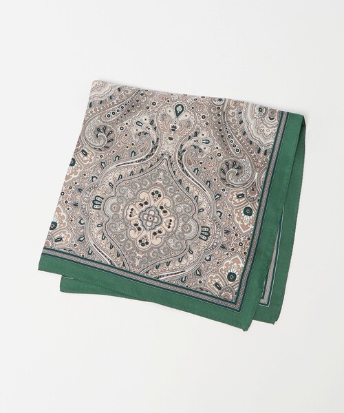 BEAUTY&YOUTH UNITED ARROWS(ビューティーアンドユースユナイテッドアローズ)の「シルク ペイズリー スカーフ(バンダナ/スカーフ・レディース・ケリーグリーン/シャーベット・FREE)」の8枚目の写真