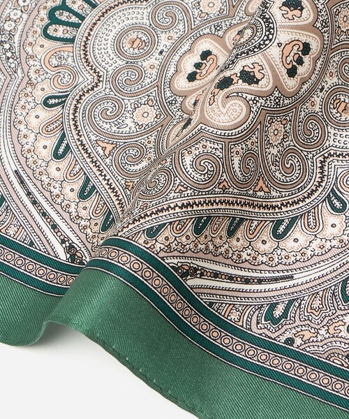 BEAUTY&YOUTH UNITED ARROWS(ビューティーアンドユースユナイテッドアローズ)の「シルク ペイズリー スカーフ(バンダナ/スカーフ・レディース・ケリーグリーン/シャーベット・FREE)」の10枚目の写真