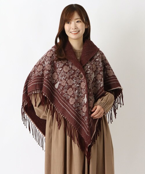 ネコ リバーシブルギャザーケープ（ストール/ショール）｜one'sterrace