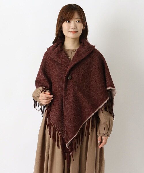 ネコ リバーシブルギャザーケープ（ストール/ショール）｜one'sterrace