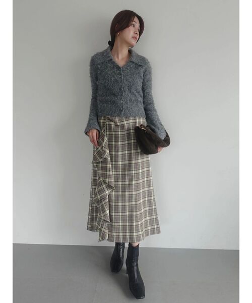 LAGUNAMOON（ラグナムーン）の「チェックラッフルスカート（スカート・レディース・ブラウン/グレー・SMALL/MEDIUM）」の19枚目の写真