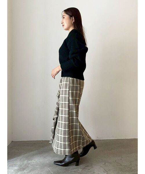 LAGUNAMOON（ラグナムーン）の「チェックラッフルスカート（スカート・レディース・ブラウン/グレー・SMALL/MEDIUM）」の22枚目の写真
