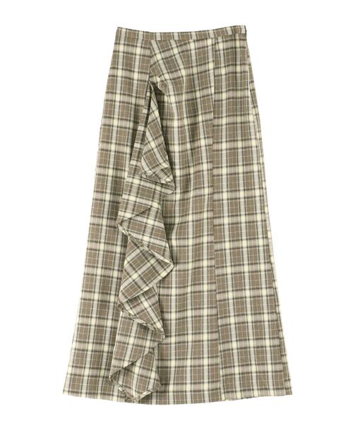 LAGUNAMOON（ラグナムーン）の「チェックラッフルスカート（スカート・レディース・ブラウン/グレー・SMALL/MEDIUM）」の16枚目の写真