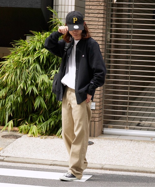 Champion（チャンピオン）の「Champion/チャンピオン RW SNAP SWEATSHIRT リバースウィーブ(R) スナップスウェットスタジャン（スタジャン・メンズ・ダークネイビー/グレー/ブラック・XL/L/M）」の9枚目の写真