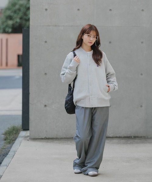 Champion（チャンピオン）の「Champion/チャンピオン RW SNAP SWEATSHIRT リバースウィーブ(R) スナップスウェットスタジャン 2026秋冬 秋服 冬服（スタジャン・メンズ・ダークネイビー/グレー/ブラック・XL/L/M）」の11枚目の写真