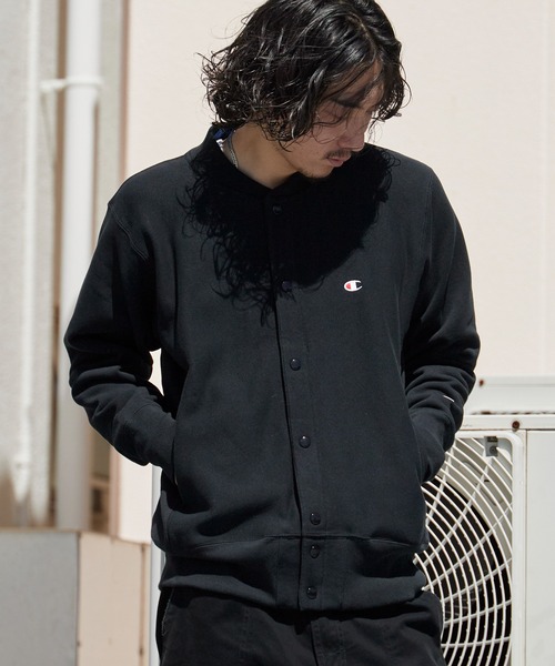 Champion（チャンピオン）の「Champion/チャンピオン RW SNAP SWEATSHIRT リバースウィーブ(R) スナップスウェットスタジャン 2026秋冬 秋服 冬服（スタジャン・メンズ・ダークネイビー/グレー/ブラック・XL/L/M）」の16枚目の写真