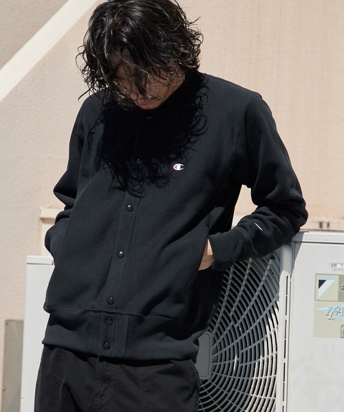 Champion（チャンピオン）の「Champion/チャンピオン RW SNAP SWEATSHIRT リバースウィーブ(R) スナップスウェットスタジャン 2026秋冬 秋服 冬服（スタジャン・メンズ・ダークネイビー/グレー/ブラック・XL/L/M）」の15枚目の写真