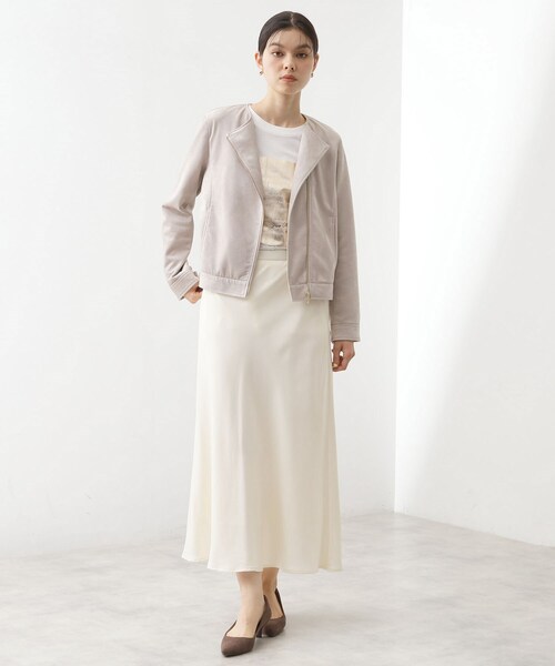 THE SHOP TK （ザ ショップ ティーケー ）の「スエードライク ライダースジャケット（ライダースジャケット・レディース・スミクロ/ナチュラル・12/13）」の9枚目の写真