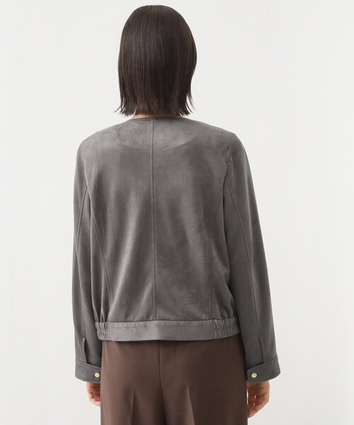 THE SHOP TK （ザ ショップ ティーケー ）の「スエードライク ライダースジャケット（ライダースジャケット・レディース・スミクロ/ナチュラル・12/13）」の13枚目の写真