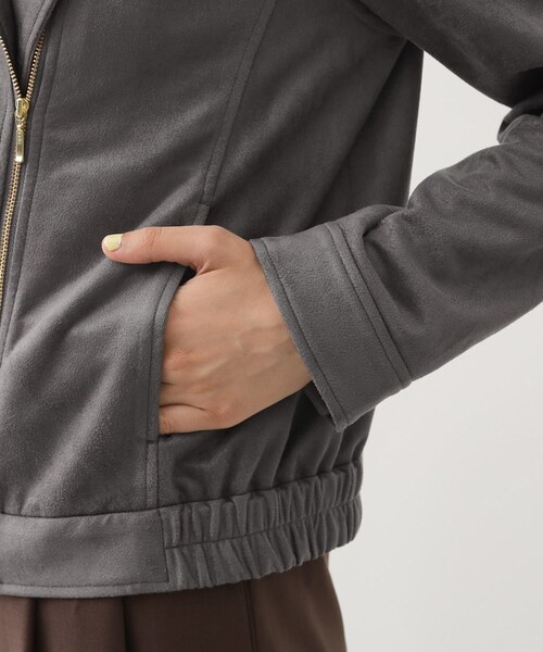 THE SHOP TK （ザ ショップ ティーケー ）の「スエードライク ライダースジャケット（ライダースジャケット・レディース・スミクロ/ナチュラル・12/13）」の17枚目の写真