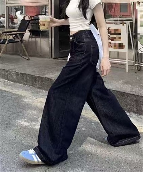 FREE STYLISTS(フリー スタイリスト)の「ルーズワイドデニムパンツ(デニムパンツ・レディース・インディゴブルー・XL/4XL/2XL/L/S/XS/M/3XL)」の15枚目の写真