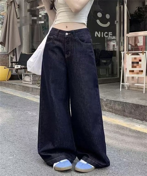 FREE STYLISTS(フリー スタイリスト)の「ルーズワイドデニムパンツ(デニムパンツ・レディース・インディゴブルー・XL/4XL/2XL/L/S/XS/M/3XL)」の7枚目の写真